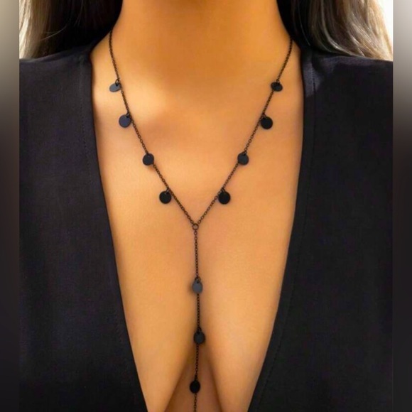 Nwt Elegant Black Body Bikini Bathing Suit Jewelry Statement Necklace